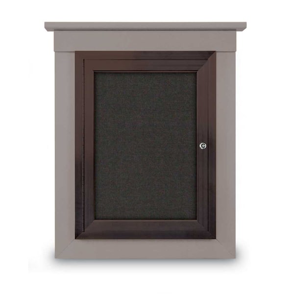 United Visual Products Sliding Glass Enclosed Letterboard, 60"x3 UV9006ACS-BLACK-BURGUNVL - main